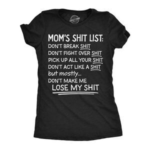 Womens Funny T Shirts Moms  List Sarcastic Mothers Tee For Ladies